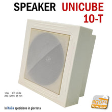 Carica l'immagine nel visualizzatore di Gallery, DIFFUSORE MUSICALE UNICUBE 10-T CASSA AUDIO IN APPOGGIO PLAFONIERA 20X20cm 8 OHM 10W BIANCA Sound Two