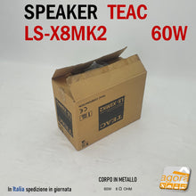 Carica l'immagine nel visualizzatore di Gallery, DIFFUSORE MUSICALE TEAC LS-X8MK2 CASSA AUDIO IN APPOGGIO 8 OHM 60W NERA IN METALLO CON STAFFA