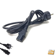 Load image into Gallery viewer, CAVO ALIMENTAZIONE COMPUTER SPINA PC SHUKO 1,8 MT NERA IEEC C13 CEE 7-7 2 metri per case pc fisso spina tedesca lineare scontata