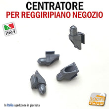 Carica l'immagine nel visualizzatore di Gallery, CENTRATORE PER REGGIRIPIANO MENSOLA ATTREZZATURA PARETE NEGOZIO GRIGIO D8X10MM PERNO M-V