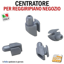Load image into Gallery viewer, CENTRATORE PER REGGIRIPIANO MENSOLA ATTREZZATURA PARETE NEGOZIO GRIGIO D8X10MM PERNO supporti per mensole piani legno negozi