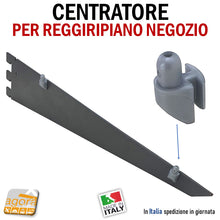 Load image into Gallery viewer, CENTRATORE PER REGGIRIPIANO MENSOLA ATTREZZATURA PARETE NEGOZIO GRIGIO D8X10MM PERNO