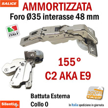 Carica l'immagine nel visualizzatore di Gallery, Salice 155° Soft-Close Zero Protrusion Hinges
