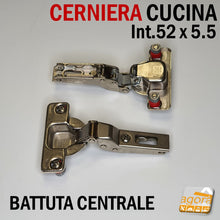 Carica l'immagine nel visualizzatore di Gallery, cerniera cucina wurth salice disponibile interasse 52x5,5 battuta centrale massima resistenza