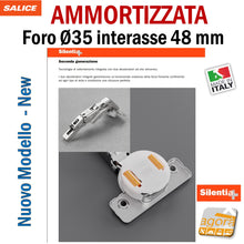 Carica l'immagine nel visualizzatore di Gallery, CERNIERE PER CUCINE E MOBILI ARREDAMENTO CASA RICAMBI SALICE C2AKAE9 AKA 155 EAN 8053468025148 DISPONIBILE PRONTA CONSEGNA FFIDABILE