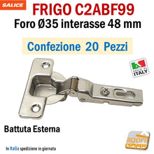 Carica l'immagine nel visualizzatore di Gallery, CERNIERA PER CUCINA PER FRIGO REGOLABILE BASSA SALICE ALTA QUALITA ROBUSTA ECONOMICA IN OFFERTA