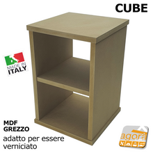 Carica l'immagine nel visualizzatore di Gallery, comodino tavolino decoupage CUBE 30x30x45 mdf grezzo servetto