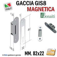 Carica l'immagine nel visualizzatore di Gallery, GACCIA INCONTRO RISCONTRO 82X22 PER SERRATURE MAGNETICHE B-SMART B-KLASS B-FORTY B-ITA B-/FIVE REGOLABILE GIS8 22X82