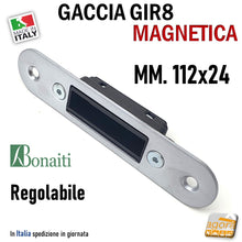 Carica l'immagine nel visualizzatore di Gallery, Contropiastra per porta Riscontro Gaccia GIR8 Magnetico Bonaiti per Serrature Scrocco Centrale B-FORTY B-ITA B-SMART B-KLASS B-FIVE Cromo Opaco Gaccia Incontro 4GIR800095