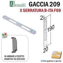 Carica l'immagine nel visualizzatore di Gallery, Riscontro Gaccia 209 Bonaiti 20x190 x Serrature B-ITA Magnetiche Yale F69 Incontro 4G20900095