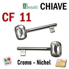 Carica l'immagine nel visualizzatore di Gallery, CF11 N11 chiavi porte porta CHIAVE X SERRATURA PORTA INTERNA BONAITI PATENT IN METALLO CROMO CROMATA PATENT - door keys door KEY X INTERNAL DOOR LOCK BONAITI PATENT METAL PATENT CROME
