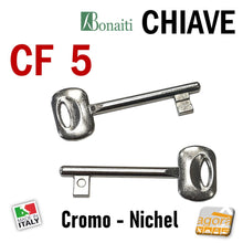 Carica l'immagine nel visualizzatore di Gallery, CF5 N5 chiavi porte porta CHIAVE X SERRATURA PORTA INTERNA BONAITI PATENT IN METALLO CROMO CROMATA PATENT - door keys door KEY X INTERNAL DOOR LOCK BONAITI PATENT METAL PATENT CROME