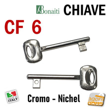 Carica l'immagine nel visualizzatore di Gallery, CF6 N6 chiavi porte porta CHIAVE X SERRATURA PORTA INTERNA BONAITI PATENT IN METALLO CROMO CROMATA PATENT - door keys door KEY X INTERNAL DOOR LOCK BONAITI PATENT METAL PATENT CROME
