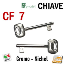 Carica l'immagine nel visualizzatore di Gallery, CF7 N7 chiavi porte porta CHIAVE X SERRATURA PORTA INTERNA BONAITI PATENT IN METALLO CROMO CROMATA PATENT - door keys door KEY X INTERNAL DOOR LOCK BONAITI PATENT METAL PATENT CROME