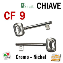 Carica l'immagine nel visualizzatore di Gallery, CF9 N9 chiavi porte porta CHIAVE X SERRATURA PORTA INTERNA BONAITI PATENT IN METALLO CROMO CROMATA PATENT - door keys door KEY X INTERNAL DOOR LOCK BONAITI PATENT METAL PATENT CROME