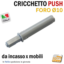 Carica l'immagine nel visualizzatore di Gallery, PUSH PER ANTE GRIGIO ARGENTO INCASSO PICCOLO