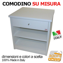 Carica l'immagine nel visualizzatore di Gallery, COMODINO SU MISURA CON CASSETTO VARI COLORI DIMENSIONI PERSONALIZZATE