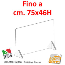 Load image into Gallery viewer, COVID19 CUSTOM MADE-TO-MEASURE Parafiato Dividing Barrier Anti-contact divider in Satin Plexiglass.