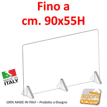 Load image into Gallery viewer, COVID19 CUSTOM MADE-TO-MEASURE Parafiato Dividing Barrier Anti-contact divider in Satin Plexiglass.