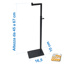 Load image into Gallery viewer, 2Pz ESPOSITORE DA BANCO PER BORSE CON BASE REGOLABILE H45-67 Bianco-Nero