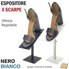 Carica l'immagine nel visualizzatore di Gallery, espositore scarpe per negozio da banco vetrina altezza regolabile piedistallo