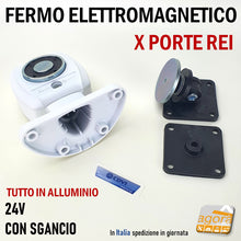 Load image into Gallery viewer, FERMO ELETTROMAGNETICO PER PORTE TAGLIAFUOCO REI DA PAVIMENTO CDVI VIR-P PRONTA CONSEGNA