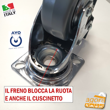 Carica l'immagine nel visualizzatore di Gallery, ruota con freno blocco cuscinetto e blocco ruota freanata treki