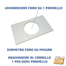 Carica l'immagine nel visualizzatore di Gallery, RINFORZO PER CONTROSOFFITTO 60x60 PER SOFFITTO A PANNELLI IN FIBRA CON FORO SU MISURA X FISSAGGIO FARI - CASSE