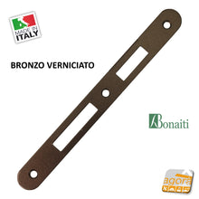 Carica l'immagine nel visualizzatore di Gallery, ricambio x serrature bonaiti colore bronzo verniciato lunghezza 190mm larghezza 20mm made in italy bonaiti