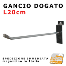 Load image into Gallery viewer, GANCI GANCIO PORTABLISTER 20 CM CROMATI PER PANNELLO DOGATO ARREDAMENTO NEGOZIO