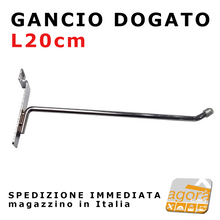 Load image into Gallery viewer, GANCI GANCIO PORTABLISTER 20 CM CROMATI PER PANNELLO DOGATO NEGOZIO ARREDO