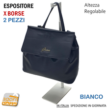 Load image into Gallery viewer, PORTA BORSA DA NEGOZIO MOSTRA BORSE GANCIO X ACCESSORI REGOLABILE DA BANCONE X PIANO O VETRINA