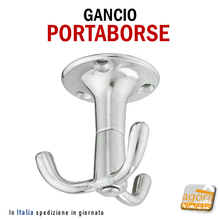 Carica l'immagine nel visualizzatore di Gallery, GANCIO PORTABORSE IN ALLUMINIO GANCI APPENDI BORSE