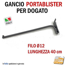 Carica l'immagine nel visualizzatore di Gallery, Gancio per arredamento negozi per pannelli dogati espositivi allestimento