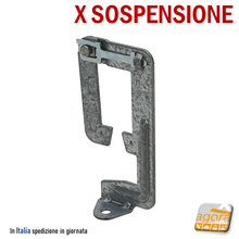 Carica l'immagine nel visualizzatore di Gallery, GANCIO PER BLINDO SOSPENSIONE IN ACCIAIO CON BLOCCO 25X40MM