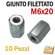 Carica l'immagine nel visualizzatore di Gallery, Giunzione per bulloni M6mm zincata