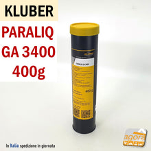 Load image into Gallery viewer, GRASSO LUBRIFICANTE KLUBER PARALIQ GA3400 art.0960190591 CARTUCCIA 400GR MACCHINARI CNC