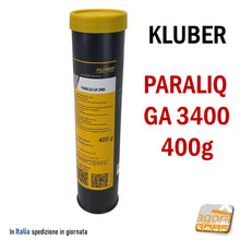 Load image into Gallery viewer, GRASSO LUBRIFICANTE KLUBER PARALIQ GA3400 art.0960190591 CARTUCCIA ROTONDA PER PISTOLA INGRASSATRICE AUTOMATICA 400GR