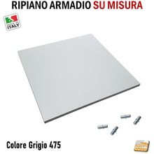 Carica l'immagine nel visualizzatore di Gallery, ripiano armadio su misura dimensioni personalizzate legno grigio chiaro pannello su misura mensola per mobili armadi