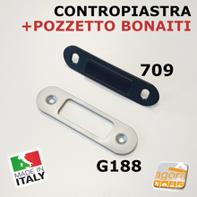 Load image into Gallery viewer, Riscontro Gaccia Cromo Opaco G188 Bonaiti 82x22 x Serrature B-BITTER Meccaniche doppia