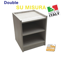 Carica l'immagine nel visualizzatore di Gallery, Comodino Tavolino Panchetta DOUBLE Servetto Pianetto Table Costruito Su misura Rovere LN28
