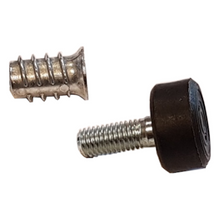 Carica l'immagine nel visualizzatore di Gallery, 4 PZ PIEDI-PIEDE-PIEDINO FILETTATO M8 IN GOMMA CON BUSSOLA X MOBILI TELAI E SGABELLI