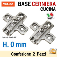 Load image into Gallery viewer, BASE REGOLABILE PER CERNIERE A MOLLA SALICE H0 H3 DA AVVITARE IN ZAMA BASETTA B2R3E BASE A CROCE H00 SPEDIZIONE VELOCE