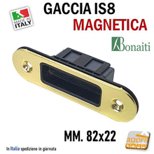 Carica l'immagine nel visualizzatore di Gallery, gaccia magnetica per serrature bonaiti 82x22mm pozzetto nero
