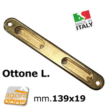 Carica l'immagine nel visualizzatore di Gallery, Riscontro Gaccia Ottone Lucido G220 Bonaiti 139x19 x Serrature 2001 Meccaniche