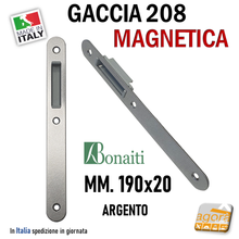 Carica l'immagine nel visualizzatore di Gallery, Riscontro Gaccia 208 Bonaiti 20x190 Argento x Serrature B-ITA Magnetiche Incontro completo di pozzetto 762