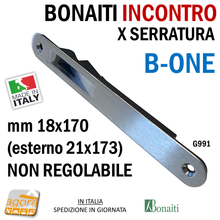 Carica l'immagine nel visualizzatore di Gallery, Riscontro Gaccia 991 Bonaiti 18x170 21x173 cr.sat non regolabile x Serrature B-ONE Magnetiche incontro G991