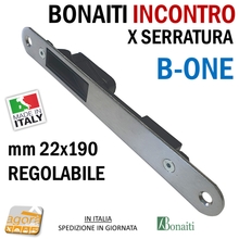 Carica l'immagine nel visualizzatore di Gallery, Riscontro Gaccia G992 Bonaiti 22x190 cr.sat Regolabile x Serrature B-ONE Magnetiche incontro Contropiastra per serratura 4G99200085