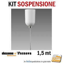 Carica l'immagine nel visualizzatore di Gallery, KIT CAVO SOSPENSIONE FOSNOVA Attacco a Sospensione Singola 150cm art.2200318600 - 3186S