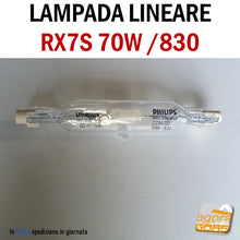 Carica l'immagine nel visualizzatore di Gallery, Lampadine Philips Master Colour CDM-TD 70w/830 Rx7s attacco lineare per faro da negozio e locale Lampada per Ricambi a ioduri metallici